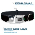 Load image into Gallery viewer, DC LEAGUE OF SUPER-PETS Logo Full Color Black/White Seatbelt Buckle Collar - DC League of Super-Pets Green Lantern Logo Black/Green
