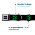 Load image into Gallery viewer, DC LEAGUE OF SUPER-PETS Logo Full Color Black/White Seatbelt Buckle Collar - DC League of Super-Pets Green Lantern Logo Black/Green
