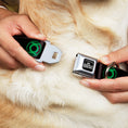 Load image into Gallery viewer, DC LEAGUE OF SUPER-PETS Logo Full Color Black/White Seatbelt Buckle Collar - DC League of Super-Pets Green Lantern Logo Black/Green
