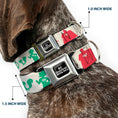 Load image into Gallery viewer, DC LEAGUE OF SUPER-PETS Logo Full Color Black/White Seatbelt Buckle Collar - DC League of Super-Pets Superhero with Pets and Logos Silhouette White/Multi Color
