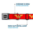 Load image into Gallery viewer, DC LEAGUE OF SUPER-PETS Logo Full Color Black/White Seatbelt Buckle Collar - DC League of Super-Pets Wonder Woman Logo Red/Yellow
