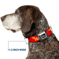 Load image into Gallery viewer, DC LEAGUE OF SUPER-PETS Logo Full Color Black/White Seatbelt Buckle Collar - DC League of Super-Pets Wonder Woman Logo Red/Yellow
