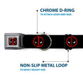 Load image into Gallery viewer, MARVEL DEADPOOL Deadpool Logo Full Color Black Red White Seatbelt Buckle Collar - Deadpool Logo Black/Red/White
