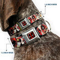 Load image into Gallery viewer, MARVEL DEADPOOL Deadpool Logo Full Color Black Red White Seatbelt Buckle Collar - Deadpool Shooting/Targets
