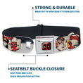Load image into Gallery viewer, MARVEL DEADPOOL Deadpool Logo Full Color Black Red White Seatbelt Buckle Collar - Deadpool Shooting/Targets
