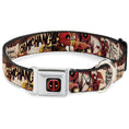 Load image into Gallery viewer, Deadpool Logo Black/Red/White Seatbelt Buckle Collar - Deadpool Kills Deadpool #2 Cover Dynamite Chimichanga
