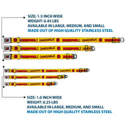 Deadpool Logo CLOSE-UP Full Color Black/Red/White Seatbelt Buckle Collar - DEADPOOL'S CHIMICHANGAS Flames Yellow/Black/Red