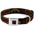 Load image into Gallery viewer, Deadpool Logo Outline Full Color Black/Red/White Seatbelt Buckle Collar - DEADPOOL'S CHIMICHANGAS and Logo Black/Gold/Red
