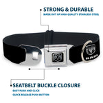 Ram Black/Silver Seatbelt Buckle Collar - Ram Black/Silver Logo REPEAT