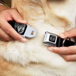 Ram Black/Silver Seatbelt Buckle Collar - Ram Black/Silver Logo REPEAT