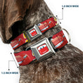 Load image into Gallery viewer, Cars Lightning McQueen Smiley Face CLOSE-UP Full Color Seatbelt Buckle Collar - Cars Lightning McQueen Smiling Pose/95 Reds/White/Orange
