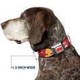 Load image into Gallery viewer, Cars Lightning McQueen Smiley Face CLOSE-UP Full Color Seatbelt Buckle Collar - Cars Lightning McQueen Smiling Pose/95 Reds/White/Orange
