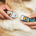 Simba2 CLOSE-UP Full Color Seatbelt Buckle Collar - Lion King Simba, Pumba & Timon Growing Up