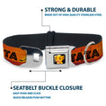 Load image into Gallery viewer, Simba2 CLOSE-UP Full Color Seatbelt Buckle Collar - Lion King HAKUNA MATATA Sunset Oranges/Black
