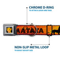 Load image into Gallery viewer, Simba2 CLOSE-UP Full Color Seatbelt Buckle Collar - Lion King HAKUNA MATATA Sunset Oranges/Black
