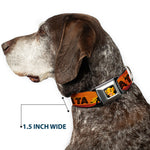 Simba2 CLOSE-UP Full Color Seatbelt Buckle Collar - Lion King HAKUNA MATATA Sunset Oranges/Black