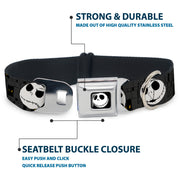 Jack Smile Full Color Seatbelt Buckle Collar - Nightmare Before Christmas Jack Expressions Gray