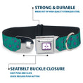 Load image into Gallery viewer, Monsters Inc. Icon Full Color Purple/White Seatbelt Buckle Collar - Monsters Inc. Sulley Bounding Spots Blue/Purple
