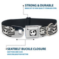 Load image into Gallery viewer, Jack Expression2 Full Color Seatbelt Buckle Collar - Jack Expressions/Stripe White/Black
