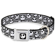 Jack Expression2 Full Color Seatbelt Buckle Collar - Jack Expressions/Stripe White/Black