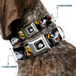 Mickey Mouse Smiling Face Full Color Black Seatbelt Buckle Collar - Disney The Sensational Six Smiling Faces Black