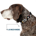 Mickey Mouse Smiling Face Full Color Black Seatbelt Buckle Collar - Disney The Sensational Six Smiling Faces Black