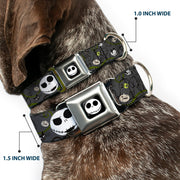 Jack Expression4 Full Color Seatbelt Buckle Collar - NBC Jack Expressions/Halloween Elements Gray
