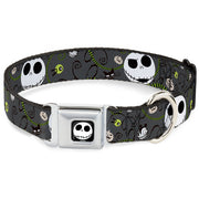 Jack Expression4 Full Color Seatbelt Buckle Collar - NBC Jack Expressions/Halloween Elements Gray