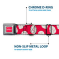 Load image into Gallery viewer, Disney's LILO & STITCH Title Logo Full Color Red/White Seatbelt Buckle Collar - Lilo & Stitch Bounding Lilo Dress Leaves Red/Ivory
