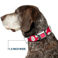Load image into Gallery viewer, Disney's LILO & STITCH Title Logo Full Color Red/White Seatbelt Buckle Collar - Lilo & Stitch Bounding Lilo Dress Leaves Red/Ivory
