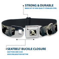 Load image into Gallery viewer, Oogie Boogie CLOSE-UP Full Color Seatbelt Buckle Collar - Oogie Boogie Silhouette Poses Gray/Black
