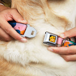 Simba Full Color Seatbelt Buckle Collar - Lion King Simba & Nala Growing Up Scenes