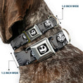 Load image into Gallery viewer, Jack Expression7 Full Color Seatbelt Buckle Collar - NBC Jack & Sally Cemetery Scene Gray/Black/White
