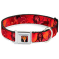 Load image into Gallery viewer, Scar Red Full Color Seatbelt Buckle Collar - Simba Scar Battle Scene Fiery Red
