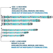 LUCA Logo Full Color Lavender/White Seatbelt Buckle Collar - Luca Isola del Mar Alberto Sea Monster School of Fish Collage