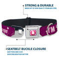 Load image into Gallery viewer, Princess Gem Full Color Fuchsia Seatbelt Buckle Collar - I'M 99.9% SURE I'M A DISNEY PRINCESS Pinks/White
