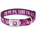 Load image into Gallery viewer, Princess Gem Full Color Fuchsia Seatbelt Buckle Collar - I'M 99.9% SURE I'M A DISNEY PRINCESS Pinks/White
