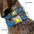 Load image into Gallery viewer, Princess Gem CLOSE-UP Full Color Yellow Seatbelt Buckle Collar - Beauty & the Beast Story Script
