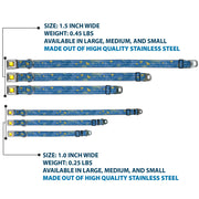 Princess Gem CLOSE-UP Full Color Yellow Seatbelt Buckle Collar - Beauty & the Beast Story Script