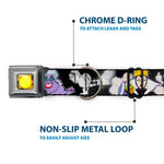 Princess Gem CLOSE-UP Full Color Yellow Seatbelt Buckle Collar - Villains Hexing Princess' Scenes Color/Black/White