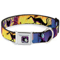 Load image into Gallery viewer, Maleficent Face Full Color Purple Fade Seatbelt Buckle Collar - Maleficent Poses

