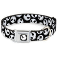 Load image into Gallery viewer, Jack Expression9 Full Color Seatbelt Buckle Collar - NBC Jack Expressions Scattered Black/White
