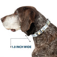 Load image into Gallery viewer, Disney Princess Crown Full Color Golds Seatbelt Buckle Collar - Cinderella Pumpkin Coach and Mice Pose with Script White/Blues
