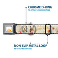 Load image into Gallery viewer, Disney Princess Crown Full Color Golds Seatbelt Buckle Collar - Snow White and the Seven Dwarfs with Script and Flowers Yellows
