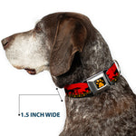 Lion King Paw Full Color Black Gold Seatbelt Buckle Collar - Mufasa & Simba JUST CAN'T WAIT TO BE KING/Family Silhouette