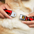 Load image into Gallery viewer, Lion King Paw Full Color Black Gold Seatbelt Buckle Collar - Mufasa & Simba JUST CAN'T WAIT TO BE KING/Family Silhouette
