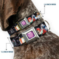 Load image into Gallery viewer, Princess Gem CLOSE-UP Full Color Purple Seatbelt Buckle Collar - Disney Princesses & Prince's Dancing
