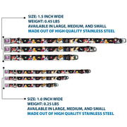 Princess Gem CLOSE-UP Full Color Purple Seatbelt Buckle Collar - Disney Princesses & Prince's Dancing