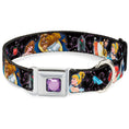 Load image into Gallery viewer, Princess Gem CLOSE-UP Full Color Purple Seatbelt Buckle Collar - Disney Princesses & Prince's Dancing
