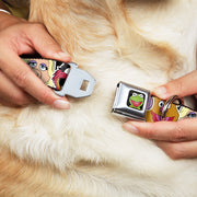 Kermit Face Full Color Black Seatbelt Buckle Collar - Muppets Faces CLOSE-UP Black